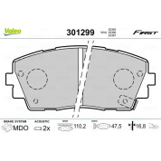Valeo | Bremsbelagsatz, Scheibenbremse | 301299