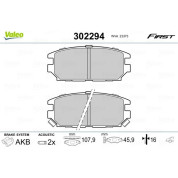 Valeo | Bremsbelagsatz, Scheibenbremse | 302294