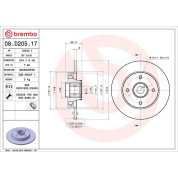 Brembo | Bremsscheibe | 08.D205.17