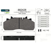 Valeo | Bremsbelagsatz, Scheibenbremse | 882428