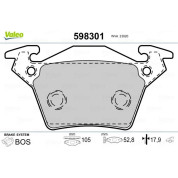 Valeo | Bremsbelagsatz, Scheibenbremse | 598301