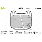 Valeo | Bremsbelagsatz, Scheibenbremse | 302081
