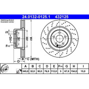 ATE | Bremsscheibe | 24.0132-0125.1