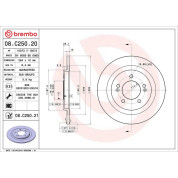 Brembo | Bremsscheibe | 08.C250.21