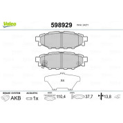 Valeo | Bremsbelagsatz, Scheibenbremse | 598929