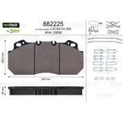 Valeo | Bremsbelagsatz, Scheibenbremse | 882225