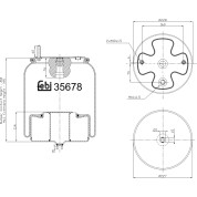 febi bilstein | Federbalg, Luftfederung | 35678
