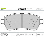 Valeo | Bremsbelagsatz, Scheibenbremse | 302220