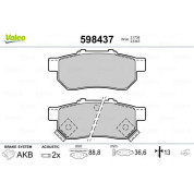 Valeo | Bremsbelagsatz, Scheibenbremse | 598437