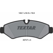 Textar | Bremsbelagsatz, Scheibenbremse | 2074701