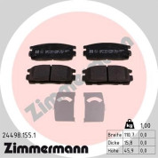 Zimmermann | Bremsbelagsatz, Scheibenbremse | 24498.155.1