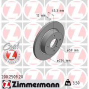 Zimmermann | Bremsscheibe | 200.2509.20