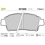 Valeo | Bremsbelagsatz, Scheibenbremse | 301606