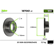 Valeo | Bremsscheibe | 187061