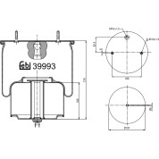 febi bilstein | Federbalg, Luftfederung | 39993