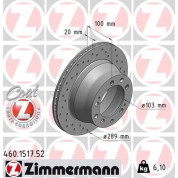 Zimmermann | Bremsscheibe | 460.1517.52