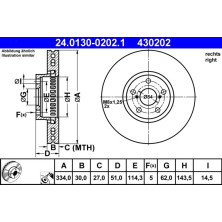 ATE | Bremsscheibe | 24.0130-0202.1