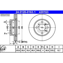 ATE | Bremsscheibe | 24.0120-0163.1