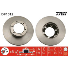 TRW | Bremsscheibe | DF1012