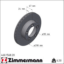 Zimmermann Bremsscheibe Coat Z 460.1568.20