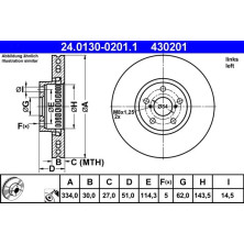 ATE | Bremsscheibe | 24.0130-0201.1