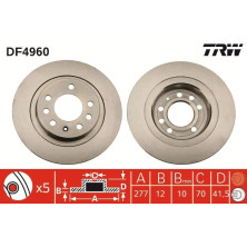 TRW | Bremsscheibe | DF4960
