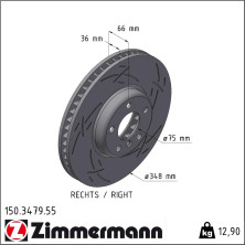 Zimmermann Bremsscheibe BLACK Z 150.3479.55