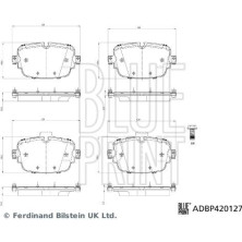 Blue Print | Bremsbelagsatz, Scheibenbremse | ADBP420127