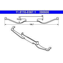 ATE | Feder, Bremssattel | 11.8116-0367.1