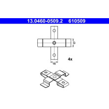 13.0460-0509.2 Zubehörsatz, Scheibenbremsbelag