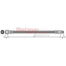 Metzger | Bremsschlauch | 4111120