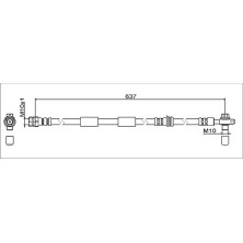 Metzger | Bremsschlauch | 4111475
