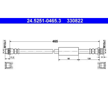 ATE | Bremsschlauch | 24.5251-0465.3