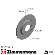 Zimmermann | Bremsscheibe | 285.3535.20