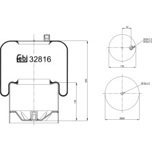 febi bilstein | Federbalg, Luftfederung | 32816