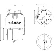 febi bilstein | Federbalg, Luftfederung | 35884