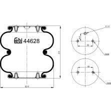 febi bilstein | Federbalg, Luftfederung | 44628