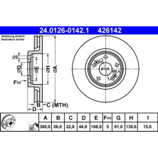 ATE | Bremsscheibe | 24.0126-0142.1