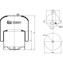 febi bilstein | Federbalg, Luftfederung | 35691