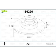Valeo | Bremsscheibe | 186226