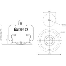 febi bilstein | Federbalg, Luftfederung | 38453