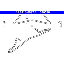 ATE | Feder, Bremssattel | 11.8116-0097.1