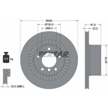 Textar | Bremsscheibe | 92261903