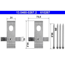 13.0460-0267.2 Zubehörsatz, Scheibenbremsbelag