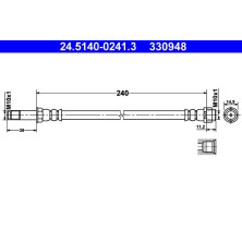 ATE | Bremsschlauch | 24.5140-0241.3