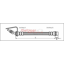 Metzger | Bremsschlauch | 4114762