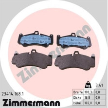 Zimmermann | Bremsbelagsatz, Scheibenbremse | 23414.168.1