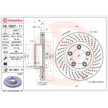 09.D931.11 Bremsscheibe PRIME LINE - UV Coated