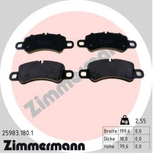 Zimmermann | Bremsbelagsatz, Scheibenbremse | 25983.180.1