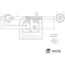 febi bilstein | Axialgelenk, Spurstange | 184258